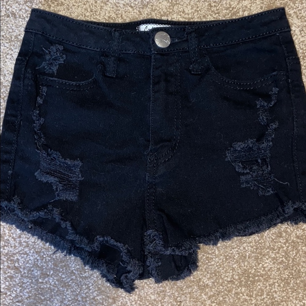 Black High Waisted Shorts Size 1